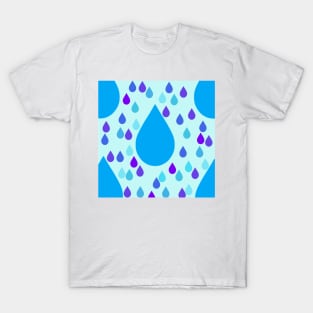 blue water drop pattern christmas background T-Shirt